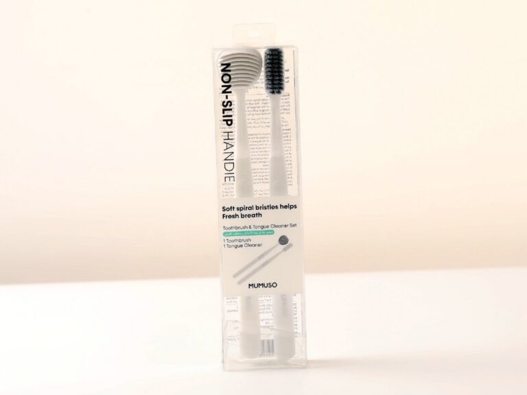 MUMUSO Toothbrush & Tongue Cleaner Set (White）