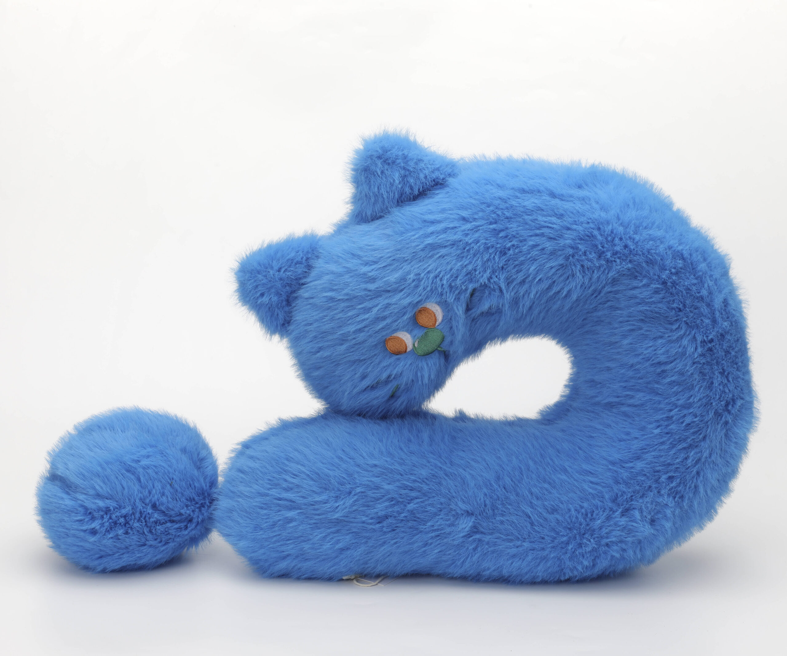 MUMUSO Question Mark-Shaped Throw Pillow (Cute Cat/Blue) product image
