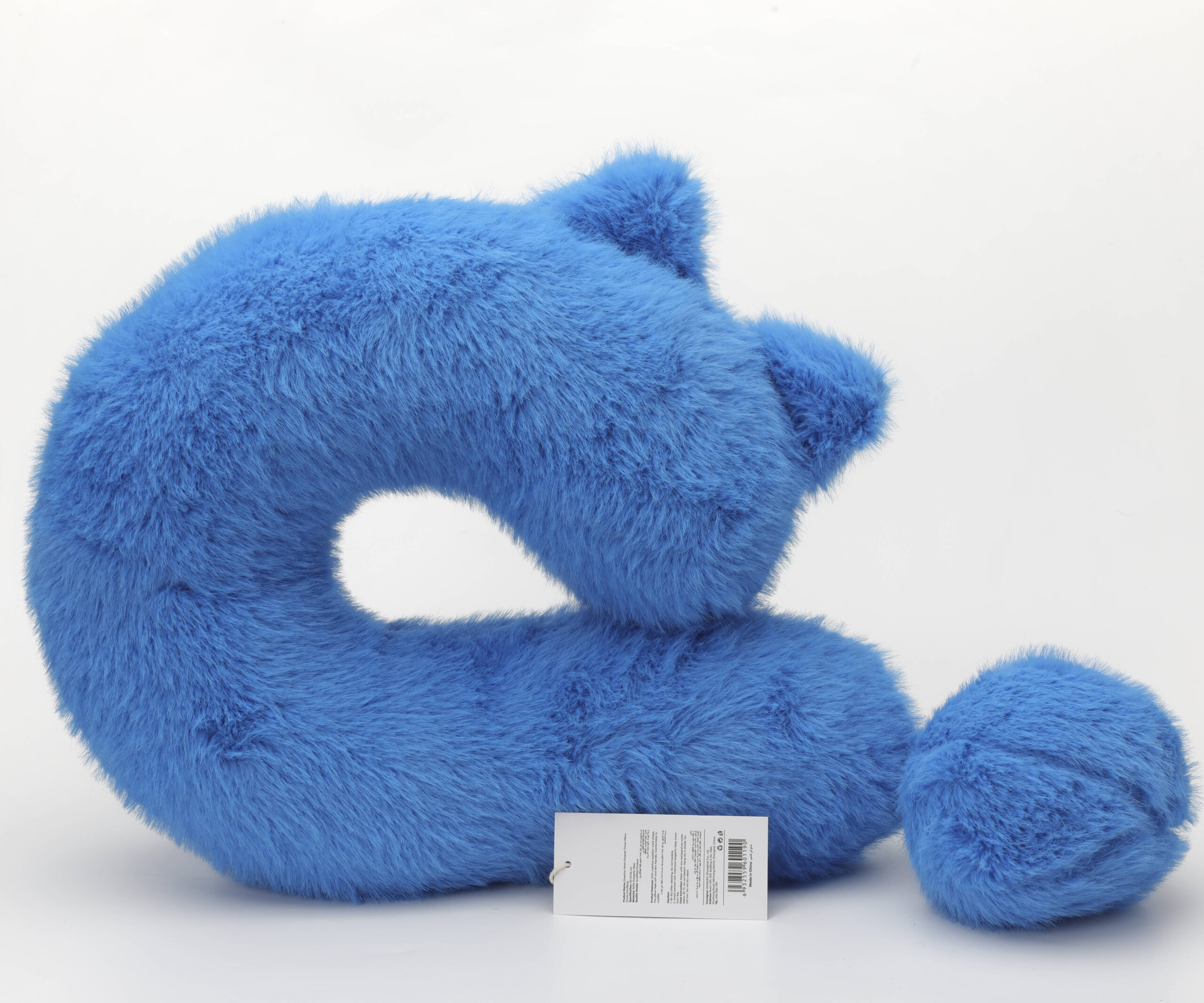 MUMUSO Question Mark-Shaped Throw Pillow (Cute Cat/Blue) alternate product view