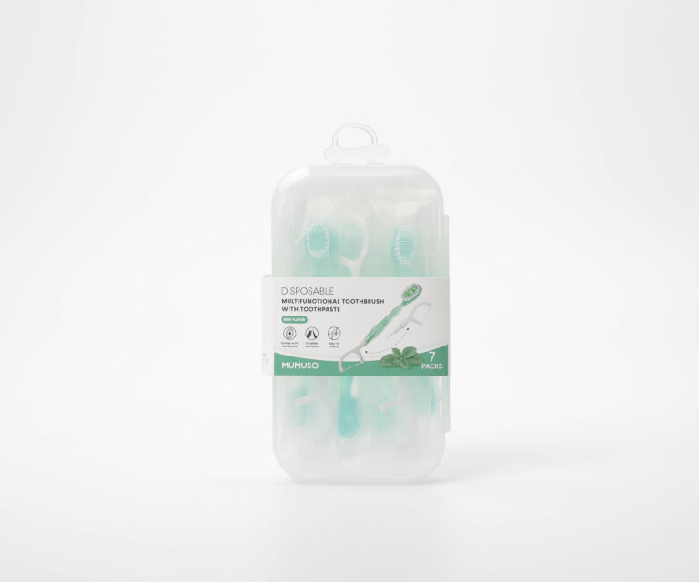 MUMUSO Disposable Multifunctional Toothbrush With Toothpaste (Mint Flavor/7-Pack) product image