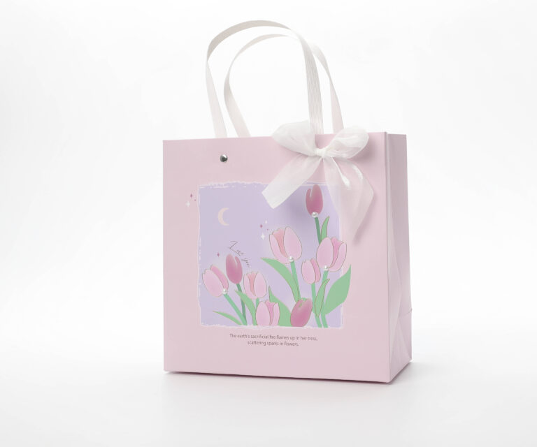 MUMUSO Rectangular Gift Bag (Tulips/Pink/M) product image