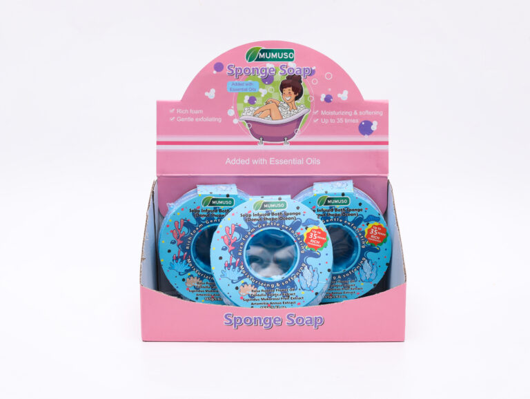 MUMUSO Soap Infused Bath Sponge (Donut Shape/Ocean) product image
