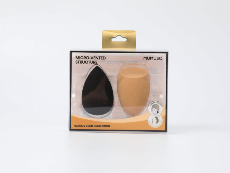MUMUSO Black & Golden Collection High-Elasticity Makeup Sponges (2-Pack) product image
