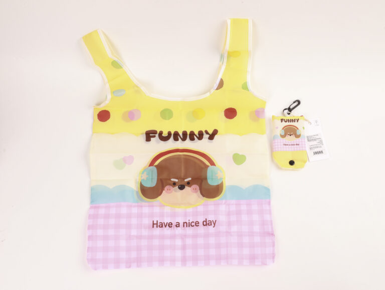MUMUSO Large Capacity Foldable Shopping Bag (Puppy Listening To Music) product image