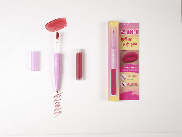 MUMUSO Macaron Collection Dual-Ended Lip Gloss & Liner - 06 Grapefruit product image