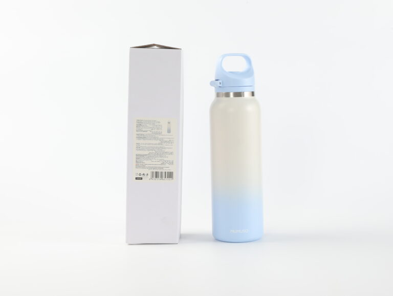 MUMUSO Macaron Series One-Touch Quick-Open Insulated Water Bottle (500 ml/Blue) product image