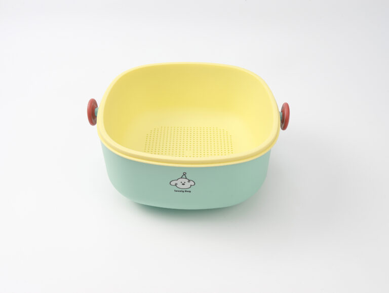 MUMUSO Double-Layer Cute Puppy Draining Basket - Blue product image