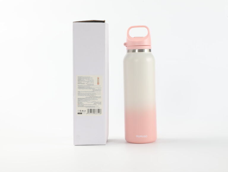 MUMUSO Macaron Series One-Touch Quick-Open Insulated Water Bottle (500 ml/Pink) product image