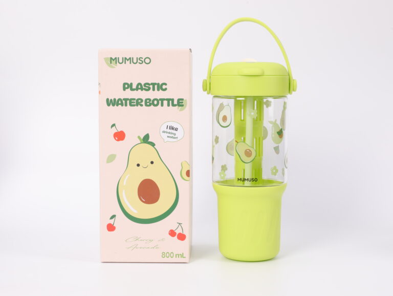 MUMUSO Avocado Portable Plastic Water Bottle With Infuser (Green/800 ml) product image
