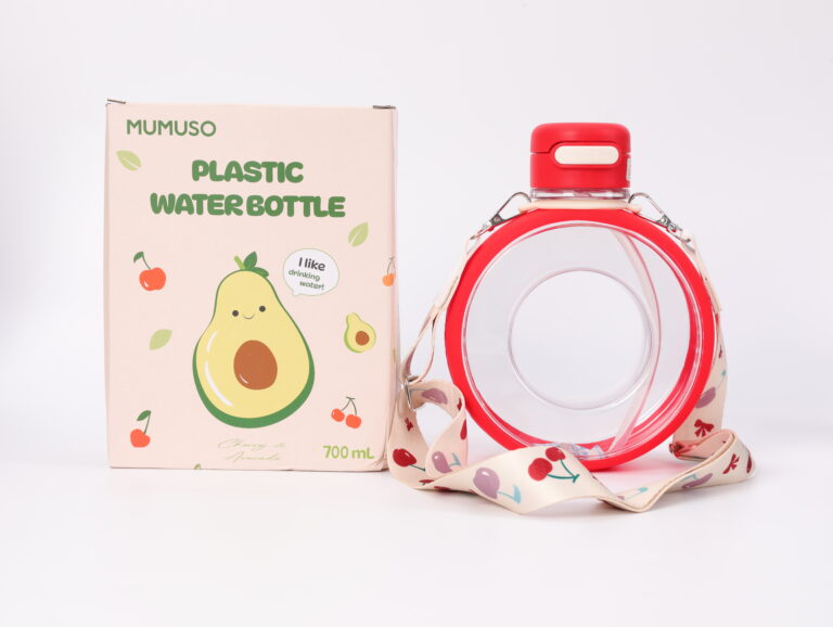 MUMUSO Cherry Donut-Shaped Plastic Water Bottle (Red/700 ml) product image