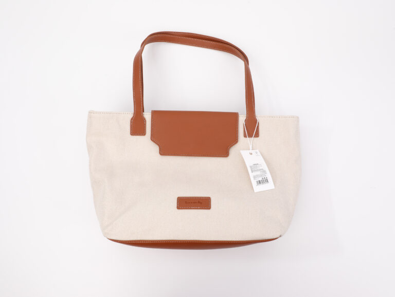 MUMUSO Lightweight Color Blocking Underarm Tote Bag-Khaki product image