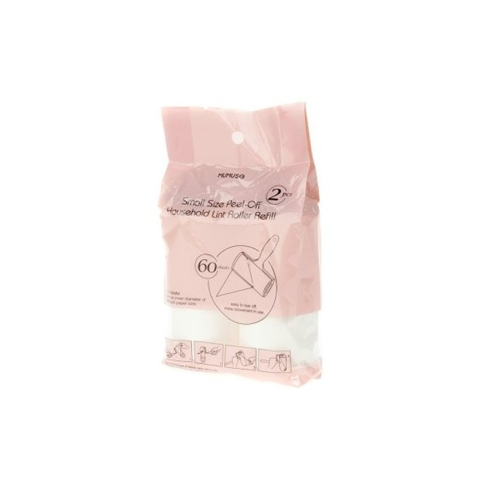 MUMUSO Lint Roller Refills (2-Pack/Pink)