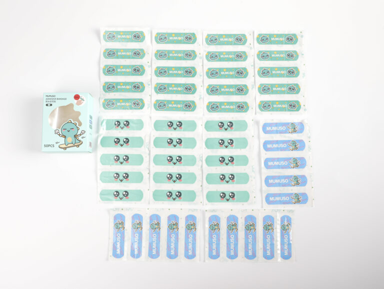 MUMUSO Waterproof Adhesive Bandage (Cartoon Light Blue 50 Pieces) product image