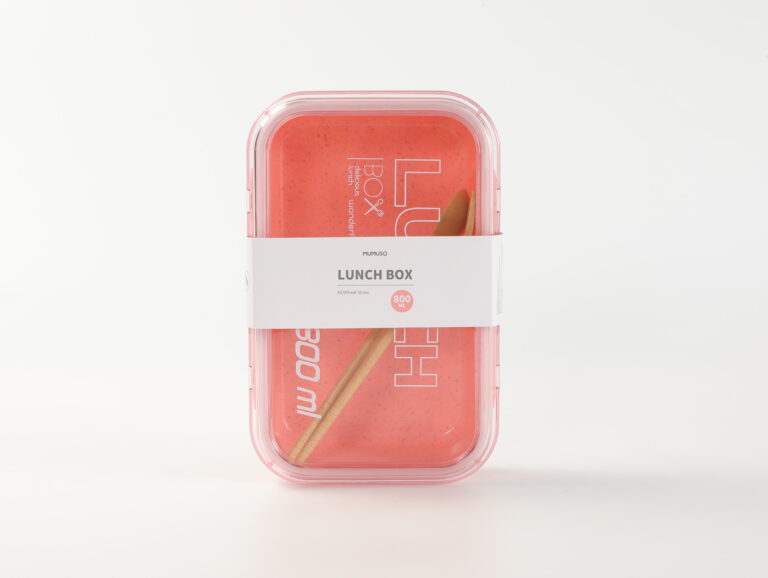 MUMUSO Lunch Box-Wheat Straw/800 ml/Pink product image