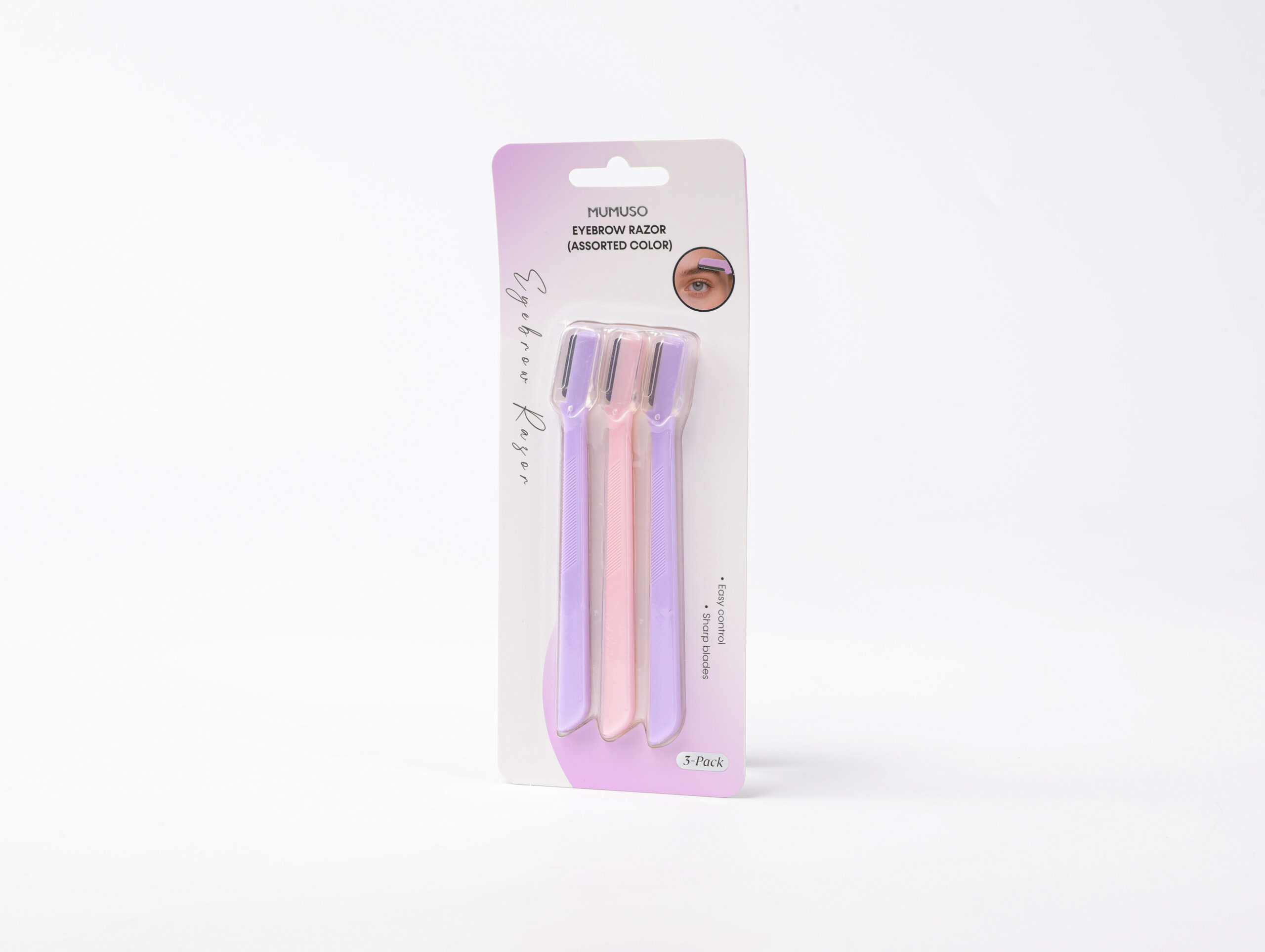 MUMUSO Eyebrow Razor (Assorted Color/3-Pack) product image