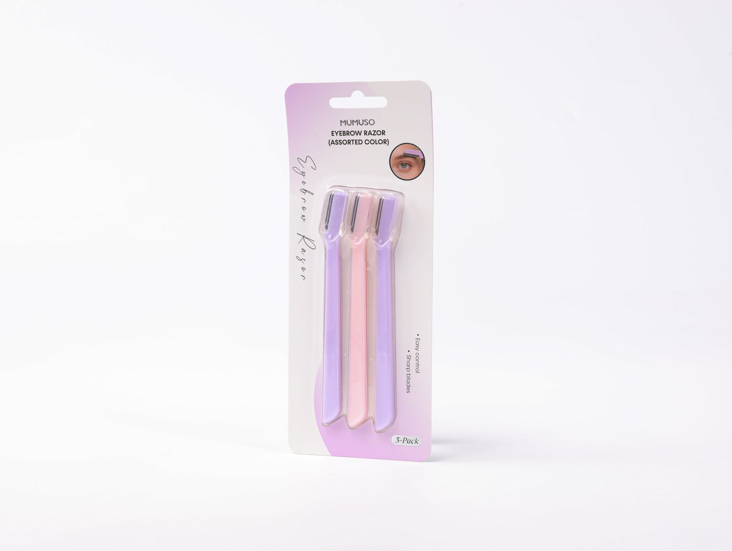 MUMUSO Eyebrow Razor (Assorted Color/3-Pack) alternate product view