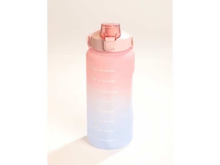 MUMUSO Portable Motivational Water Bottle (Pink & Blue Gradient/2000 ml) product image