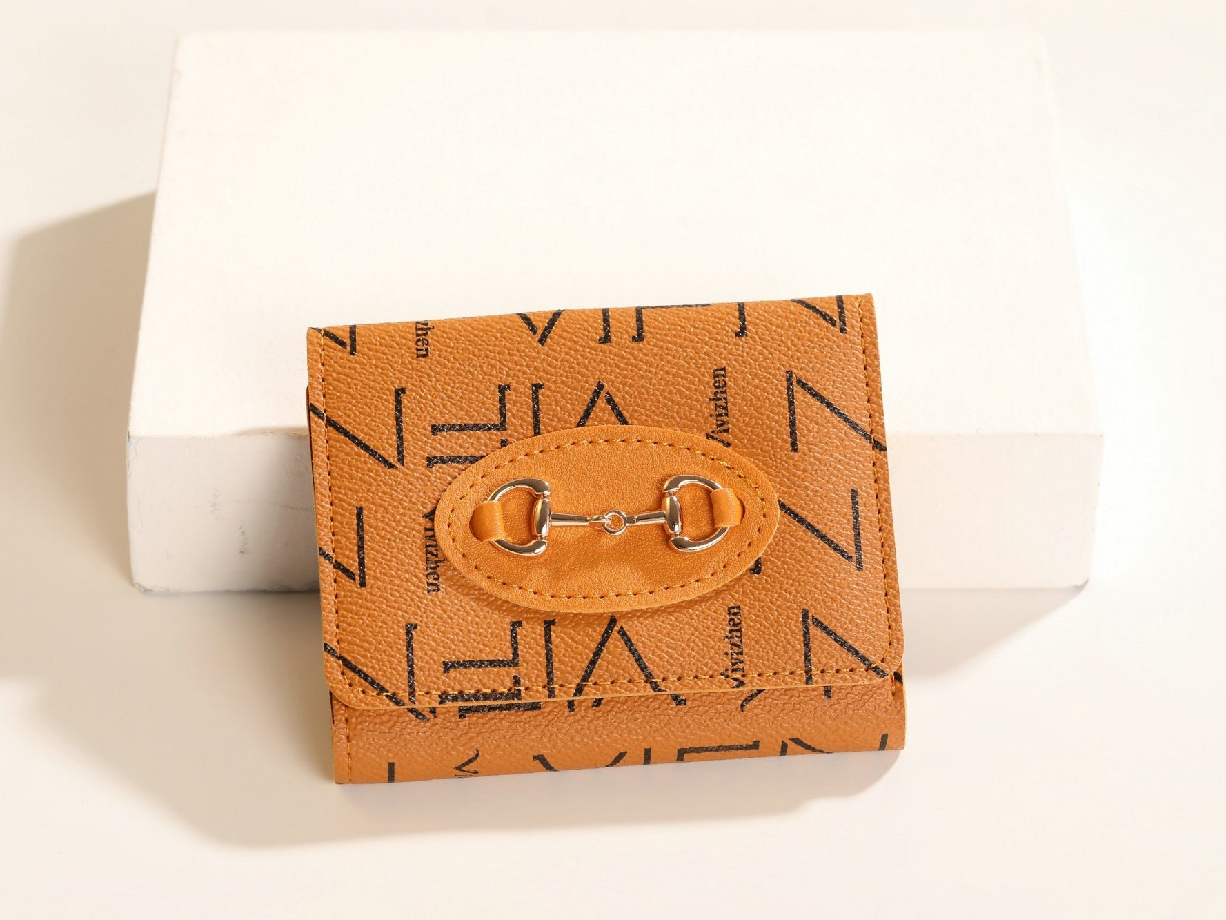 MUMUSO Lettered Flap Wallet (Brown) product image