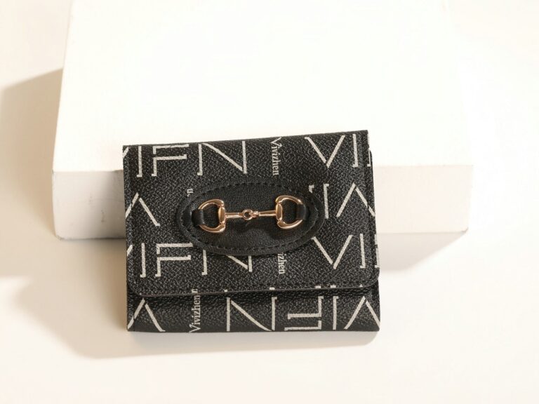MUMUSO Lettered Flap Wallet (Black) product image
