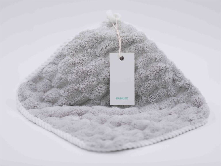 MUMUSO Ultra-Soft Textured Square Towel (Grey) product image