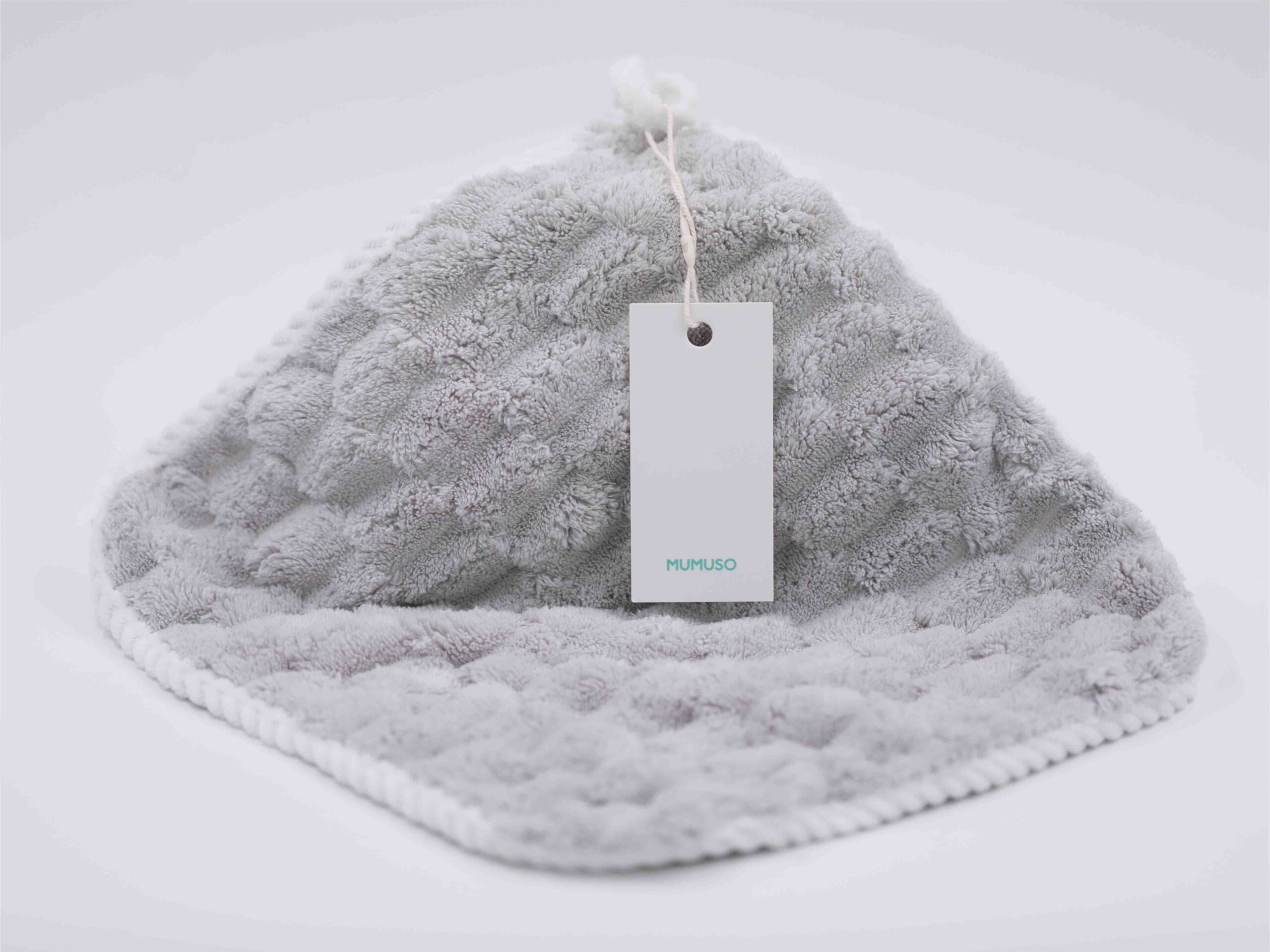 MUMUSO Ultra-Soft Textured Square Towel (Grey) product image