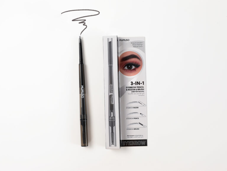 MUMUSO 3-In-1 Eyebrow Pencil & Razor & Brush (Greyish Black) product image