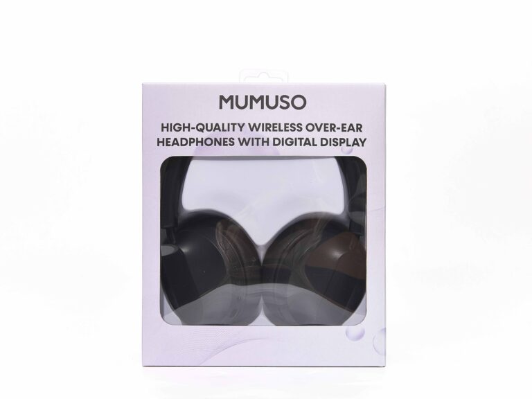 MUMUSO High-Quality Wireless Over-Ear Headphones With Digital Display (Black) product image
