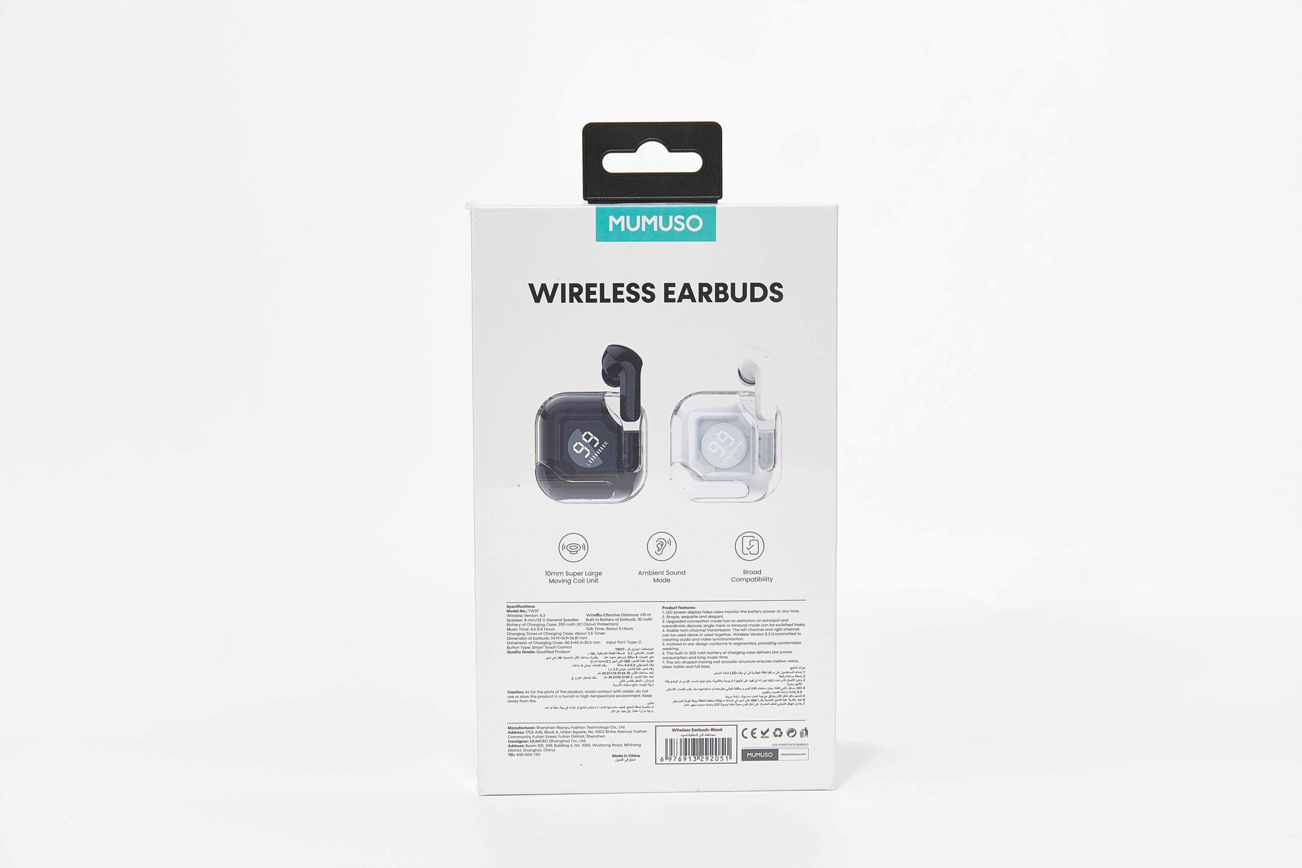 MUMUSO Tws - 37 Wireless Earbuds-Black alternate product view