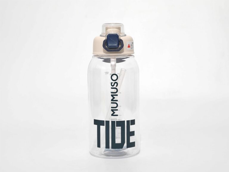 MUMUSO Portable Water Bottle With Flip-Top Lid (White/1000 ml) product image