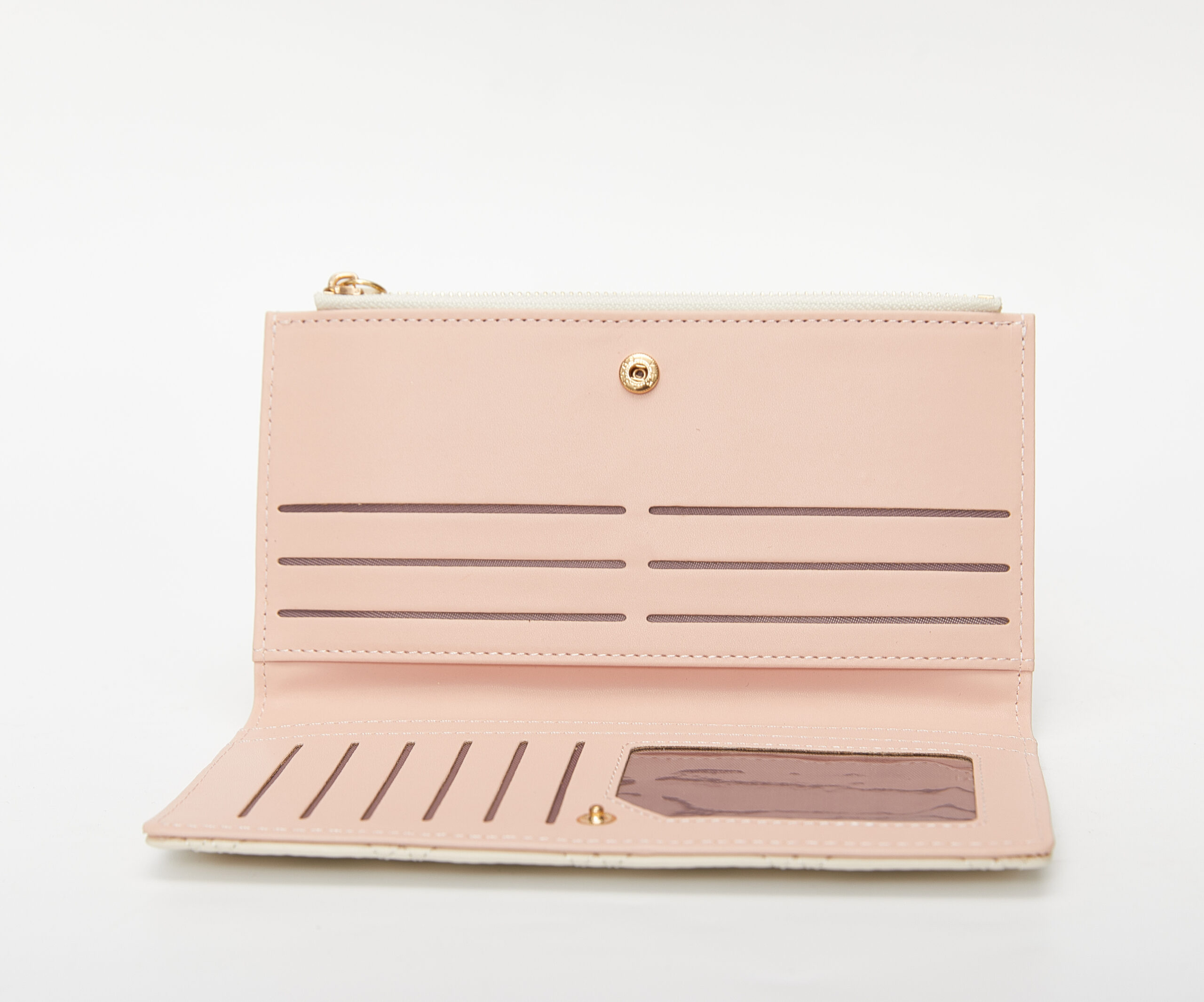 MUMUSO Rhombus Long Wallet-Beige alternate product view