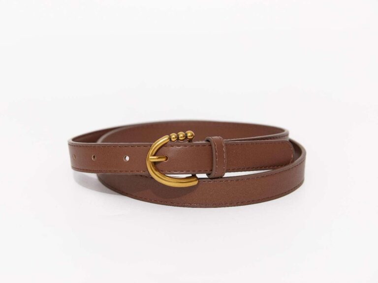 MUMUSO Women's Vintage Leather Belt (Brown) product image
