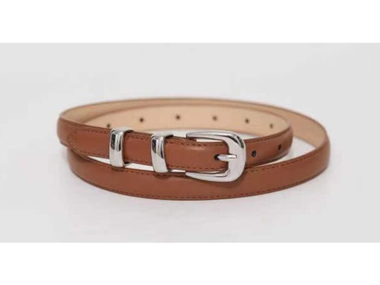 MUMUSO Women's All-Match Thin Leather Belt (Brown) product image