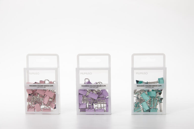 MUMUSO Macaron-Colored Binder Clips (19 Mm/19 Counts) product image